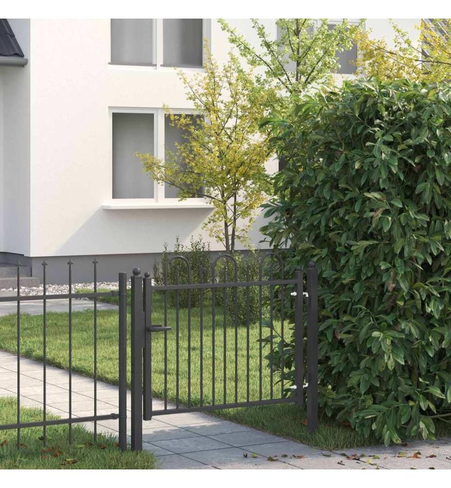 vidaXL Porte de Clôture HORST 100 x 75 cm métal Noir Verrouillable