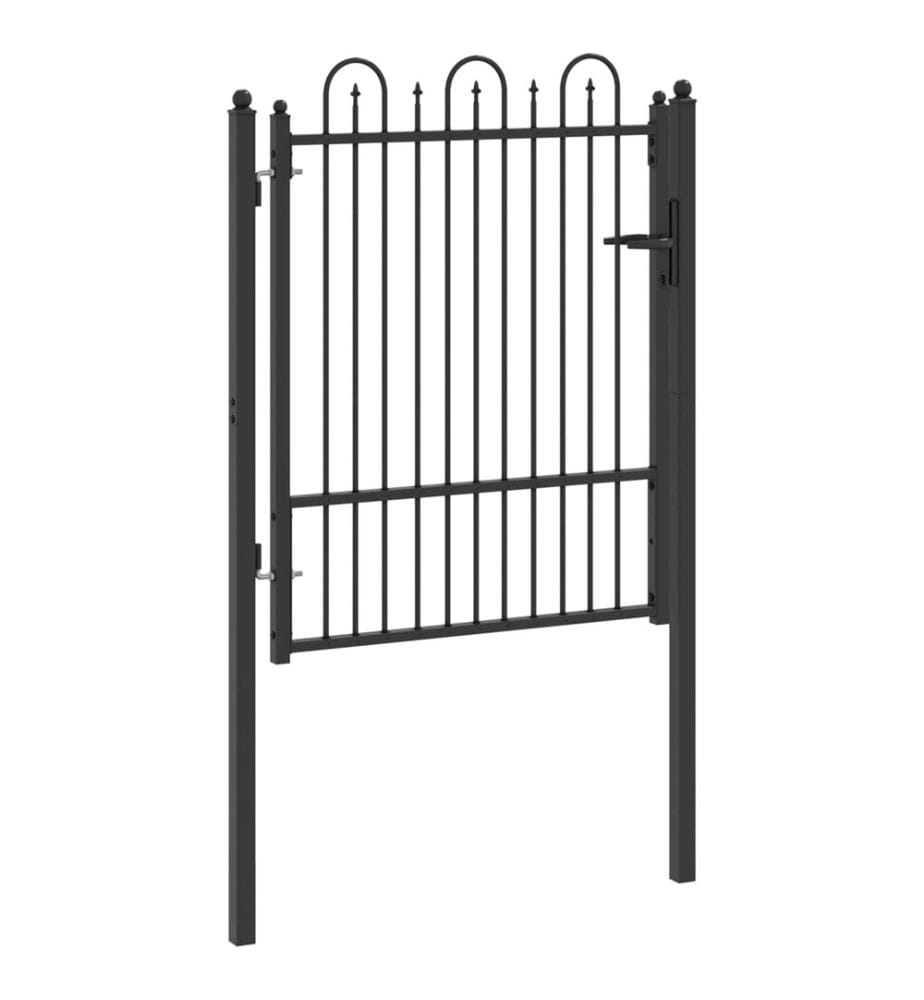 vidaXL Porte de Clôture HORST 100 x 125 cm métal Noir Verrouillable
