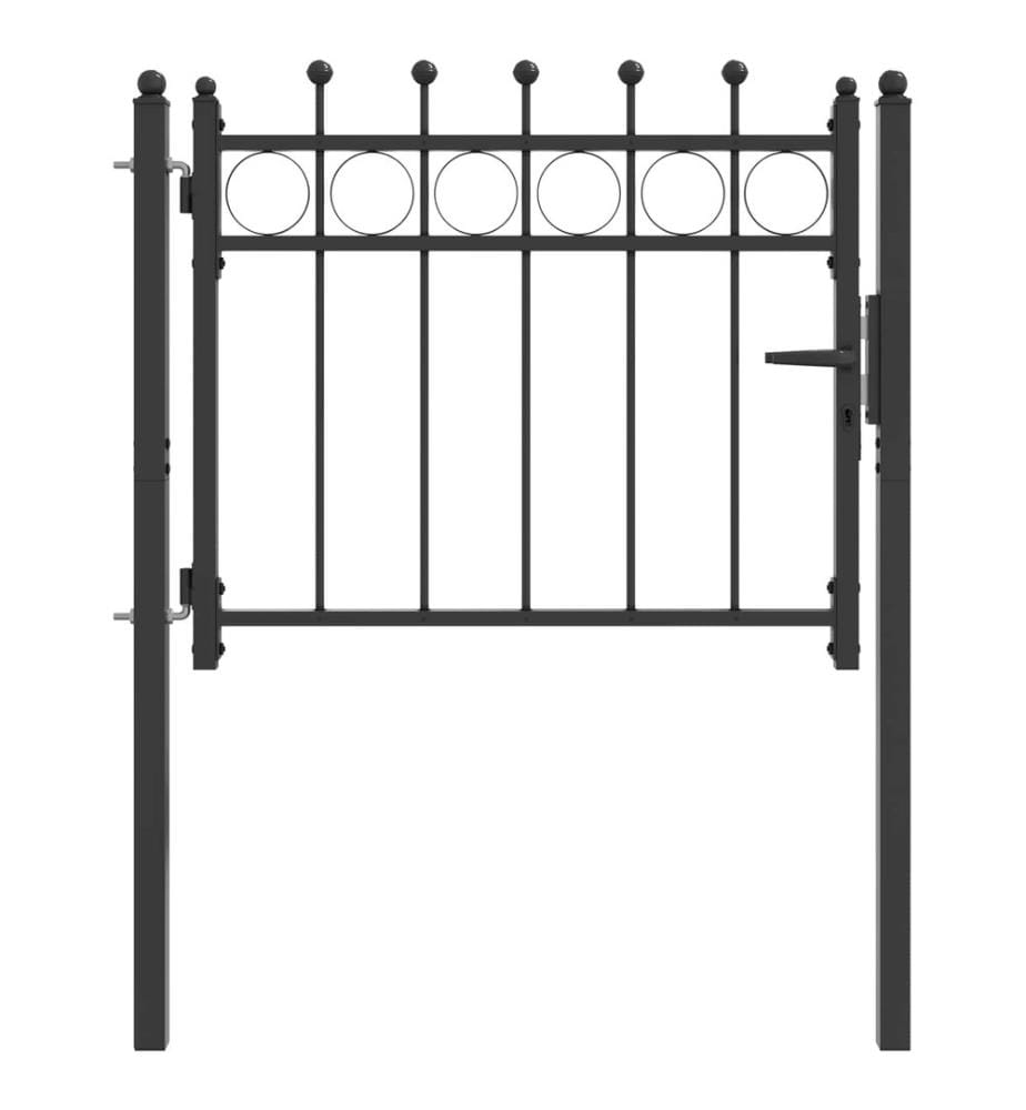 vidaXL Porte de Clôture HORST 100 x 75 cm métal Noir Verrouillable