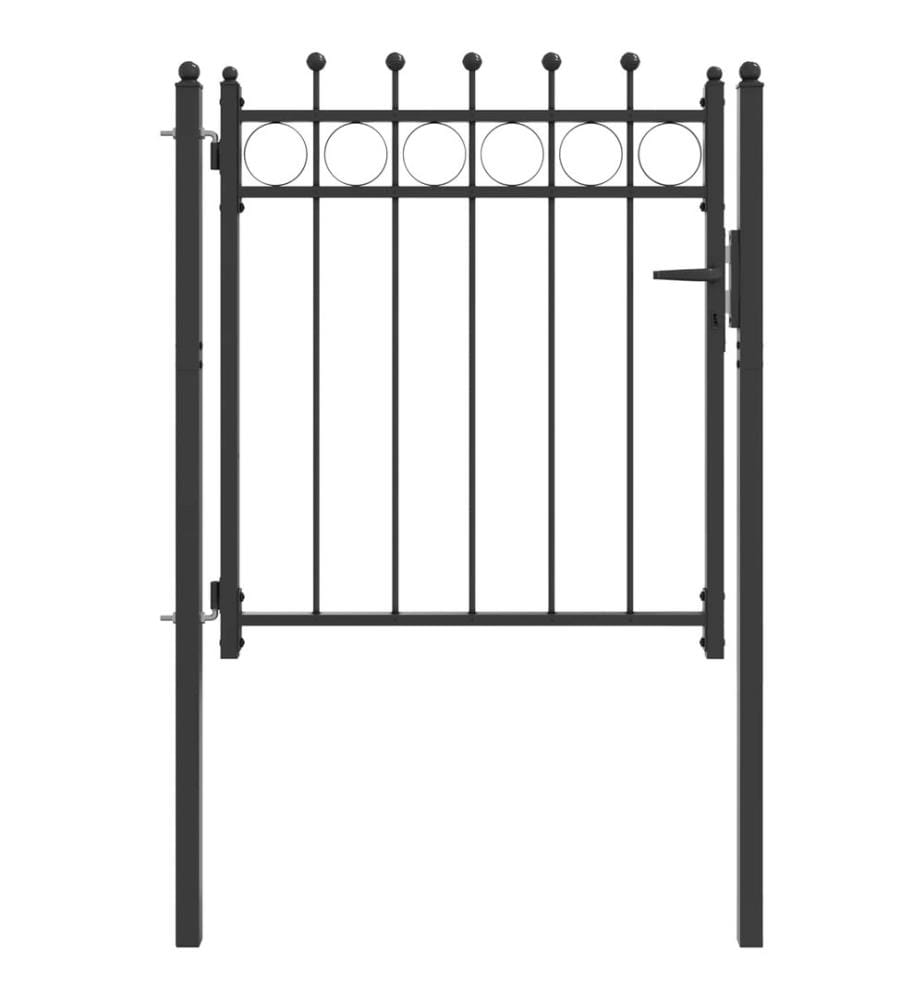 vidaXL Porte de Clôture HORST 100 x 100 cm métal Noir Verrouillable