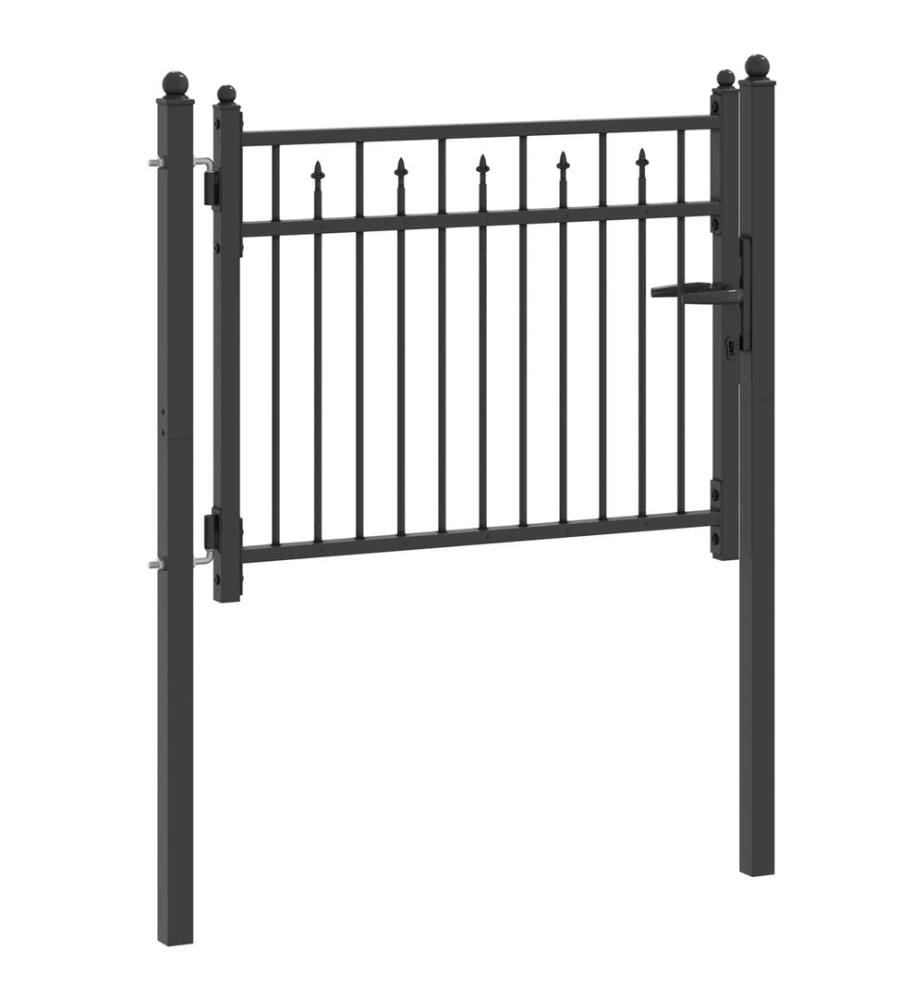 vidaXL Porte de Clôture HORST 100 x 75 cm métal Noir Verrouillable