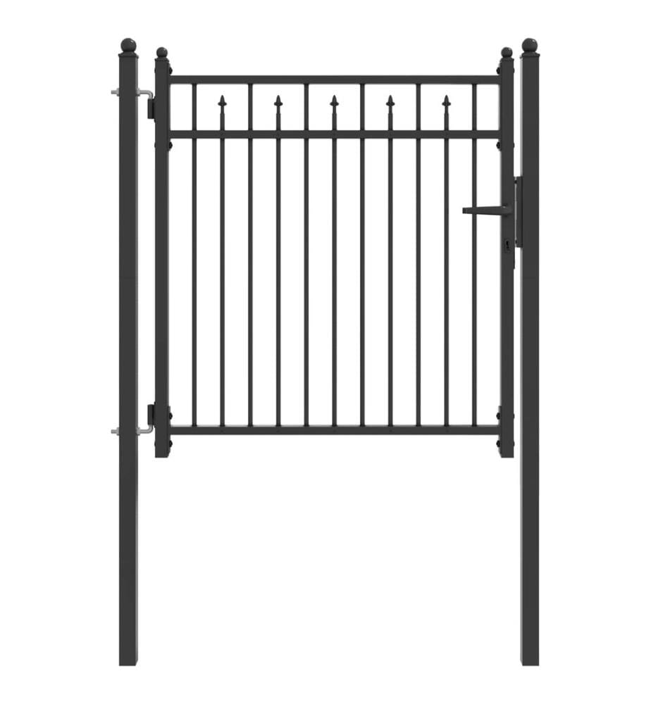 vidaXL Porte de Clôture HORST 100 x 100 cm métal Noir Verrouillable
