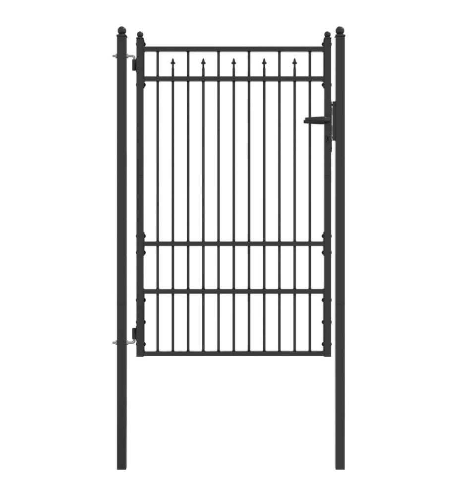 vidaXL Porte de Clôture HORST 100 x 150 cm métal Noir Verrouillable