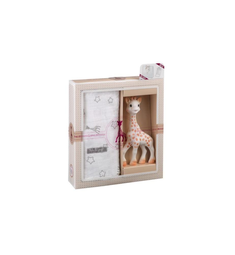 SOPHIE LA GIRAFE - Coffret cadeau Figurine et chiffon de gaze