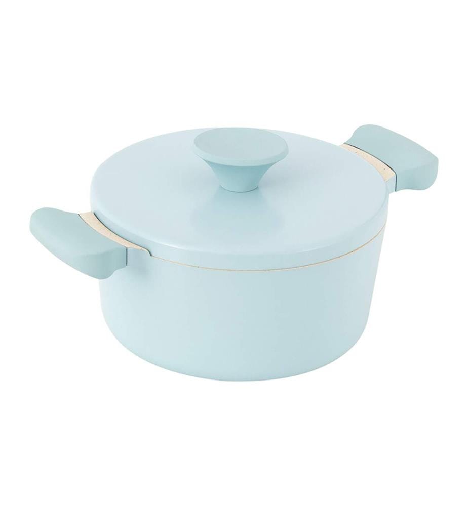 Cast Aluminium Saucepan - Pastel Blue