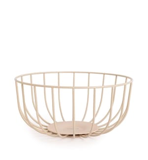 Set aus 2 Metallkörben - Creme