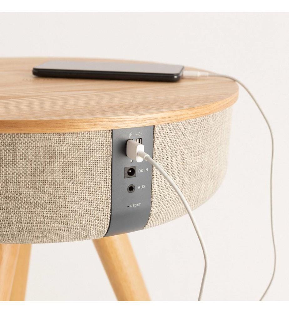 Table Enceinte Bluetooth - Naturel