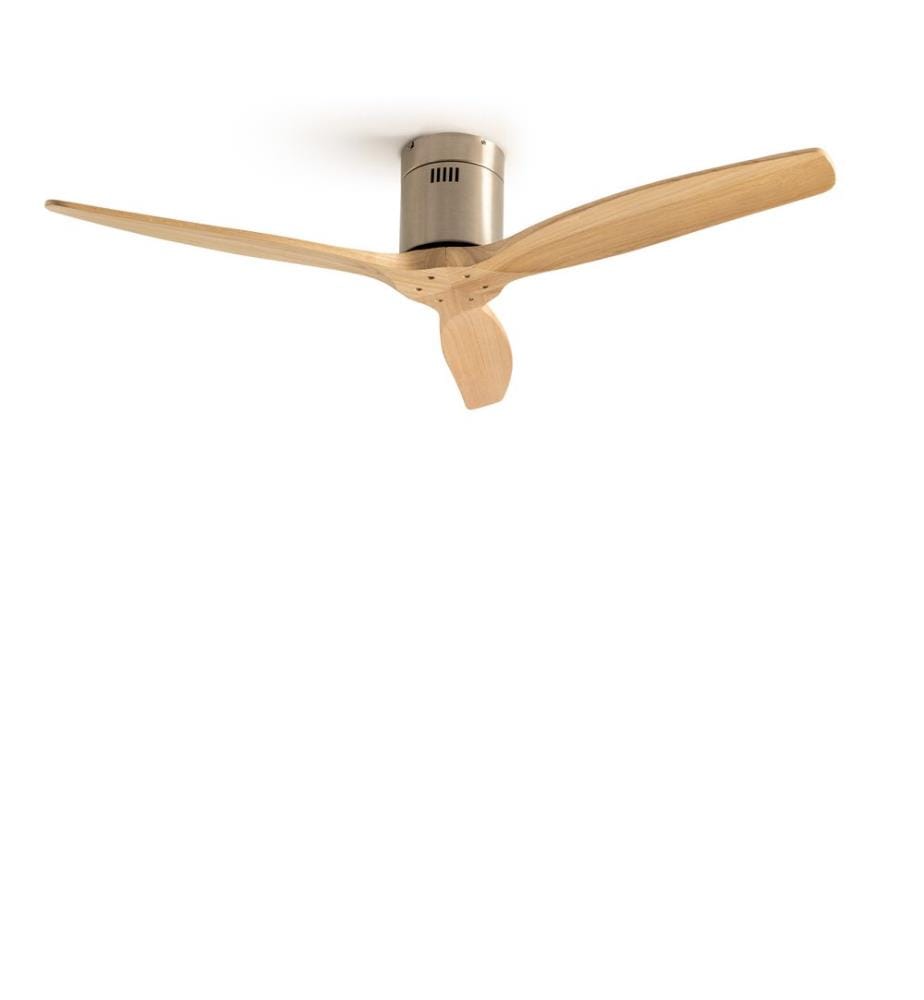 Deckenventilator - Silber und Natur