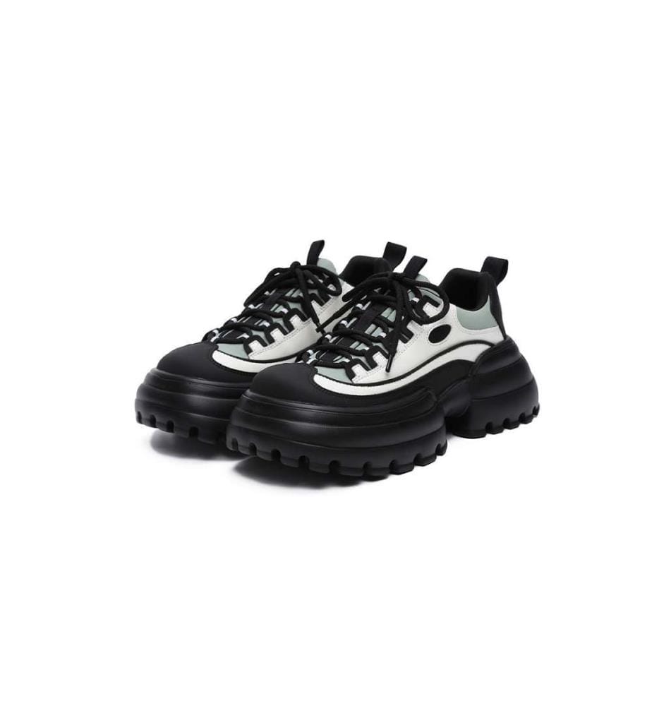 Chunky Platform Sneakers - Gear Sole Design - Mint