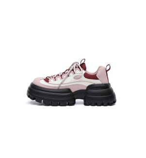 Chunky Platform Sneakers - Gear Sole Design - Pink