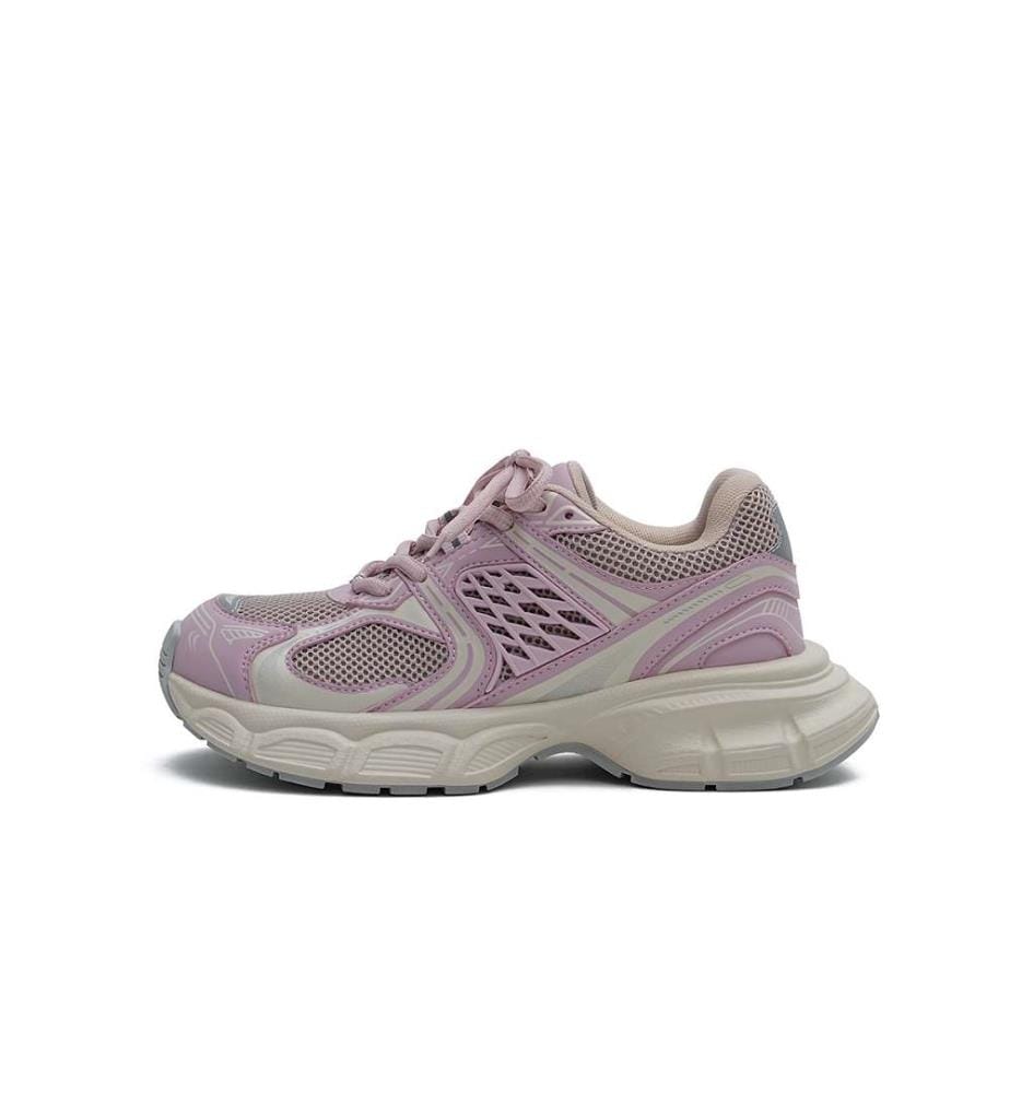 Mesh Chunky Athletic Sneakers - Lavendel Plattform Trainer - Lavendel