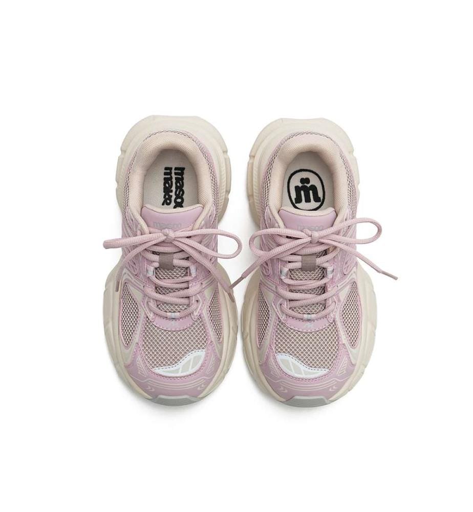 Mesh Chunky Athletic Sneakers - Lavendel Plattform Trainer - Lavendel