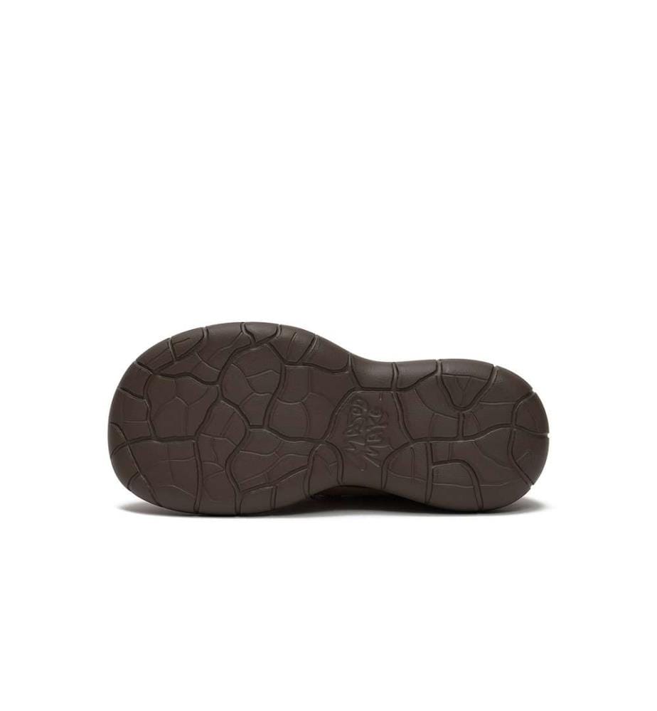 Bottines à plateforme en daim doublées en polaire - Bottines à lacets avec perles - Marron