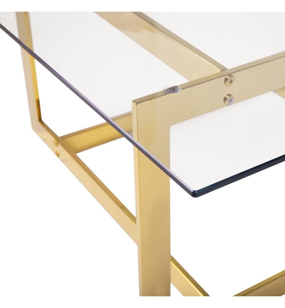 Couchtisch CRYSTAL Sicherheitsglas Gold