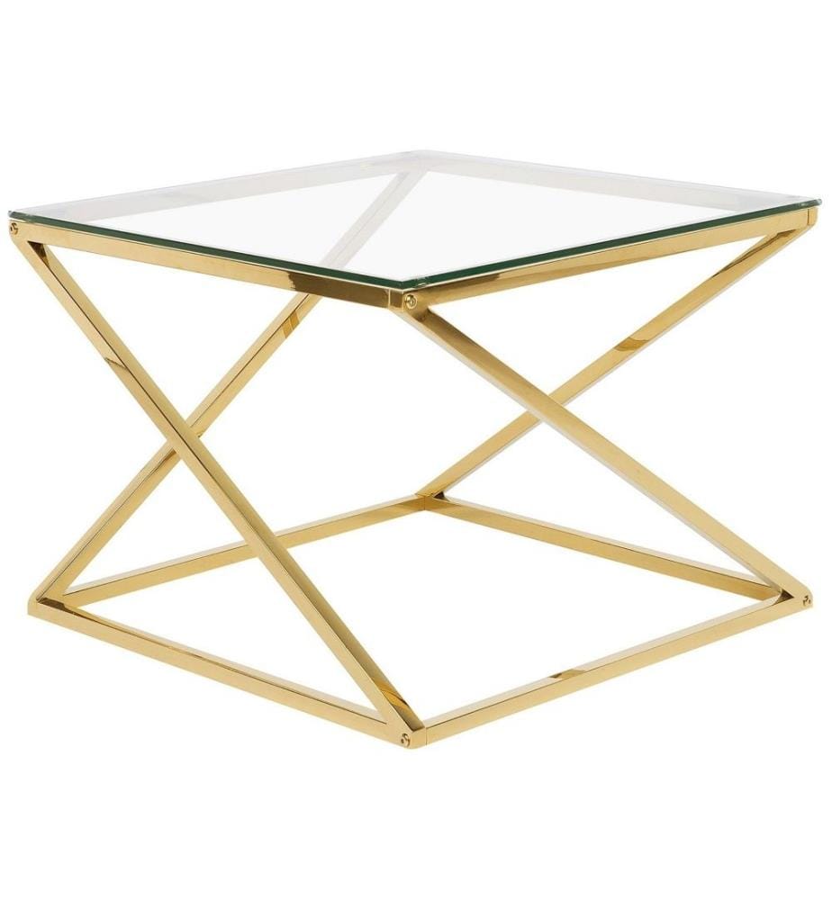 Table basse BEVERLY Verre Doré