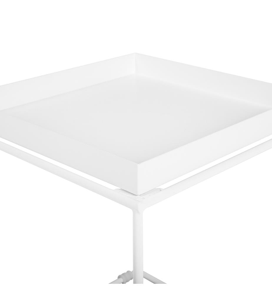 Table d'appoint SAXON Métal Blanc