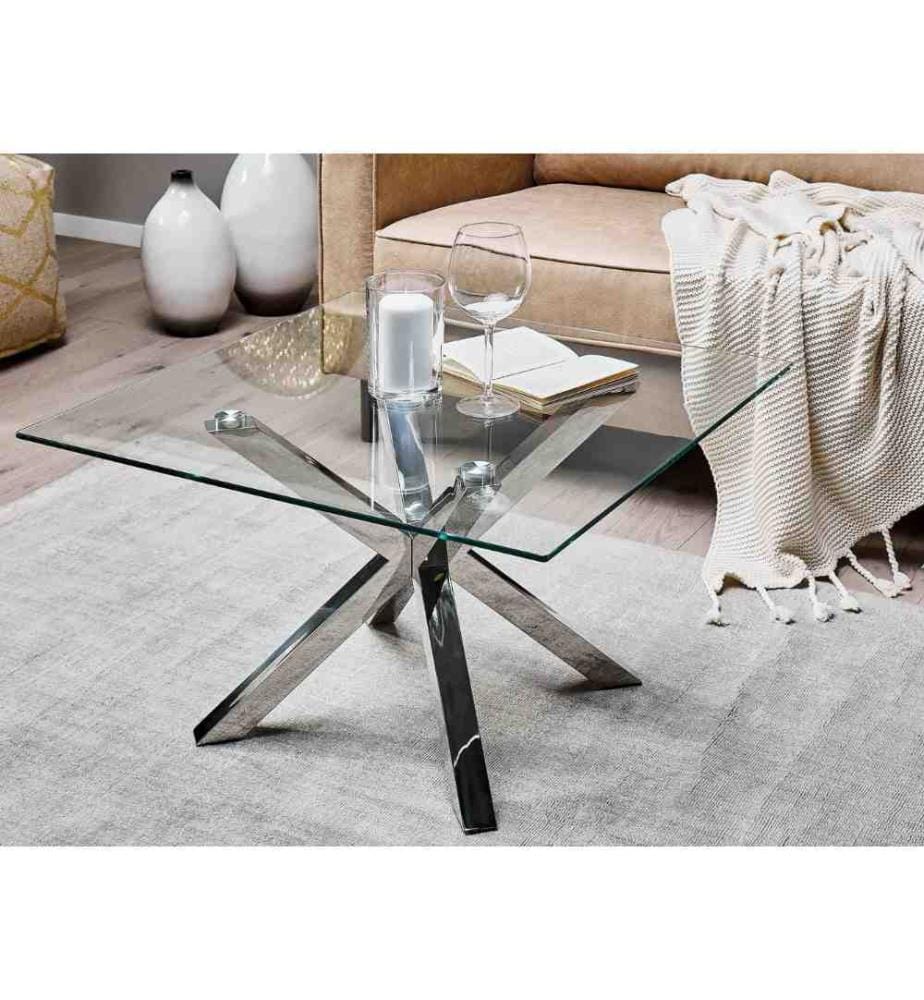 Couchtisch STARLIGHT Sicherheitsglas Silber