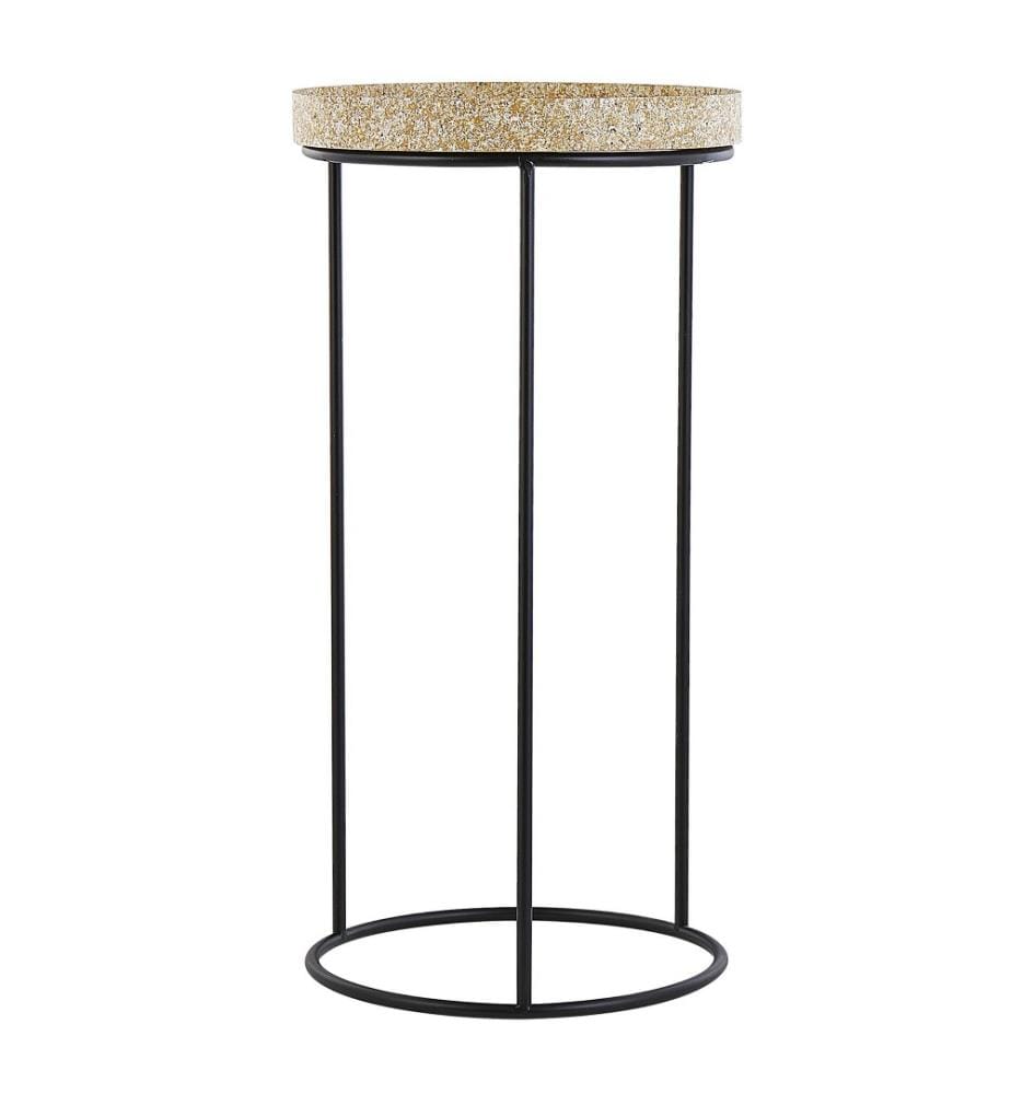 Set di 3 tavolini TEXON Nero