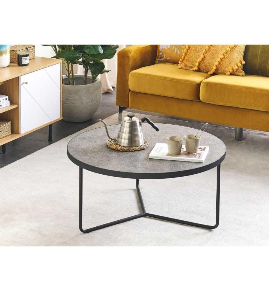 Table basse MELODY Effet béton gris