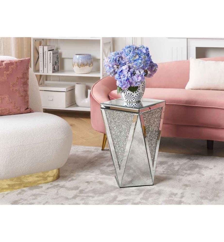 Table d'appoint LUXEY Verre Miroir argenté