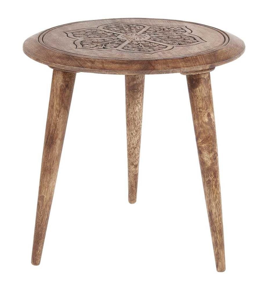 Set di 2 tavolini TURUA Legno di mango Marrone