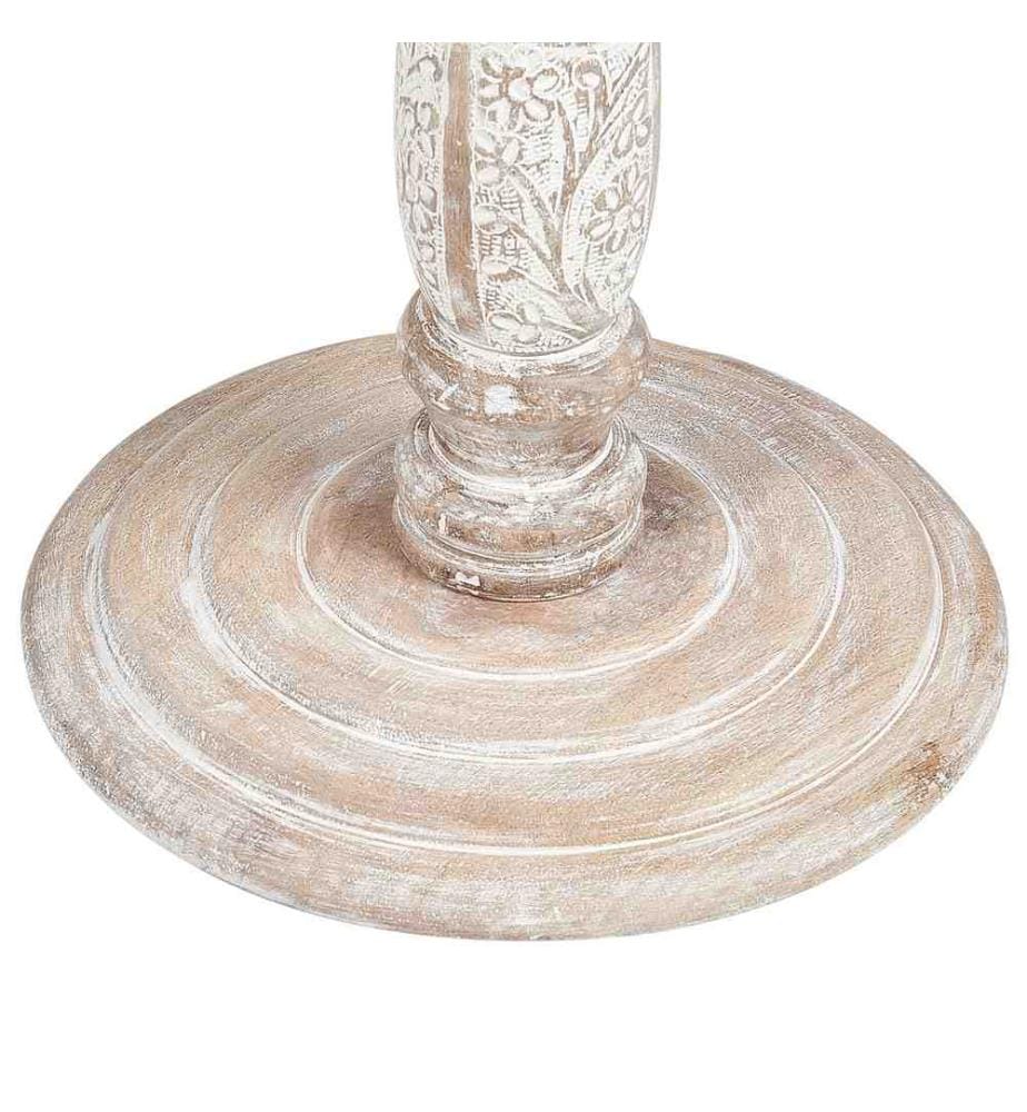 Table d'appoint JAMBIA Bois de manguier Blanc cassé