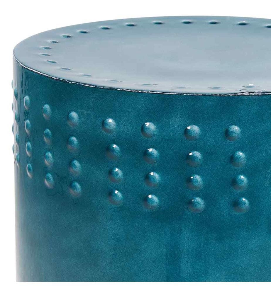 Table d'appoint ABRA Métal Bleu paon