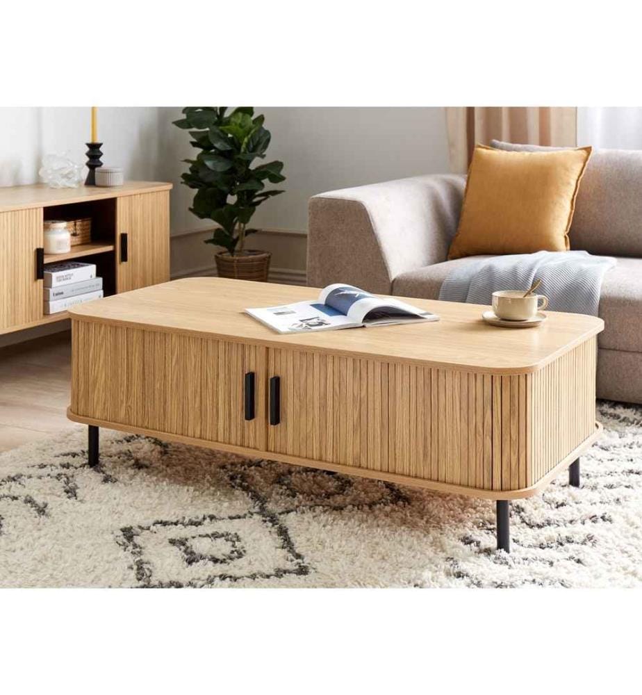 Table basse BRADLEY Marron avec rangement