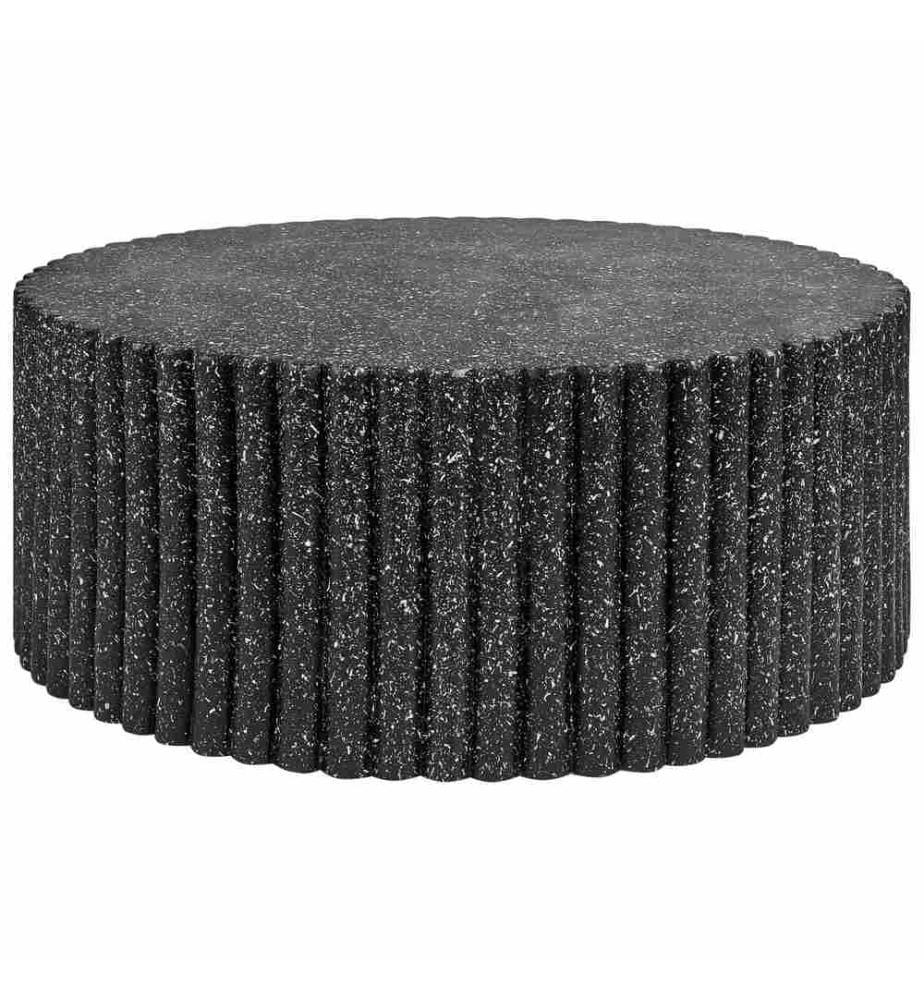 Table basse POZZA II 106 cm 106 cm Effet terrasse Terrazzo noir