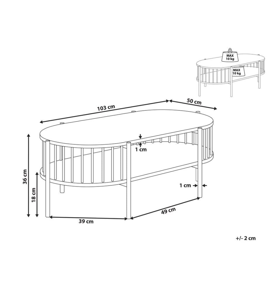 Table basse OREANA Noir