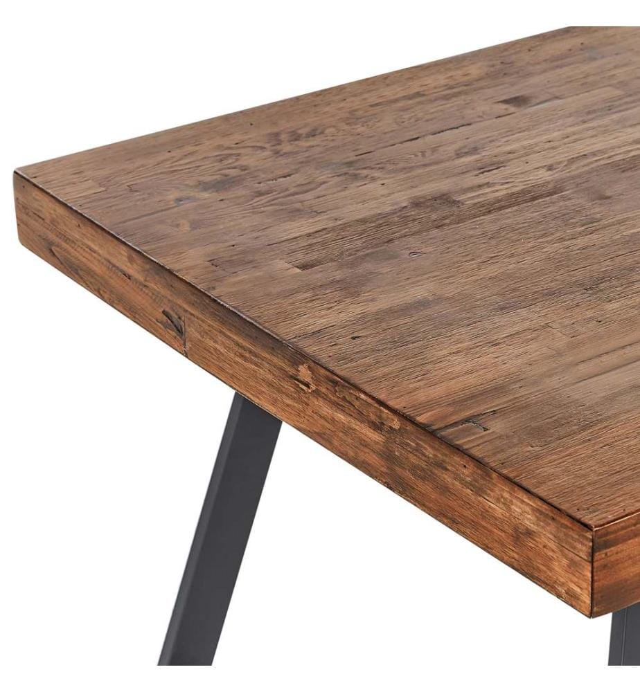 Table basse WARTON Bois de pin Marron foncé