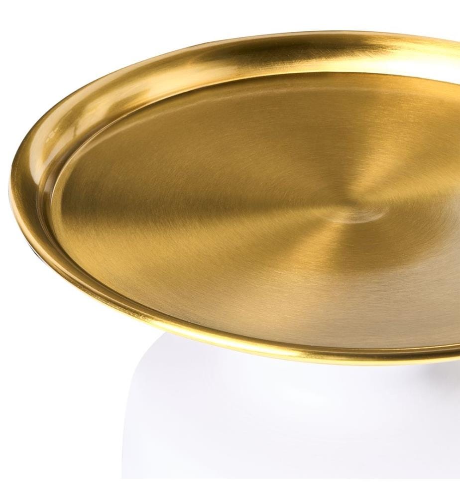 Table d'appoint DOVE Métal Blanc/doré