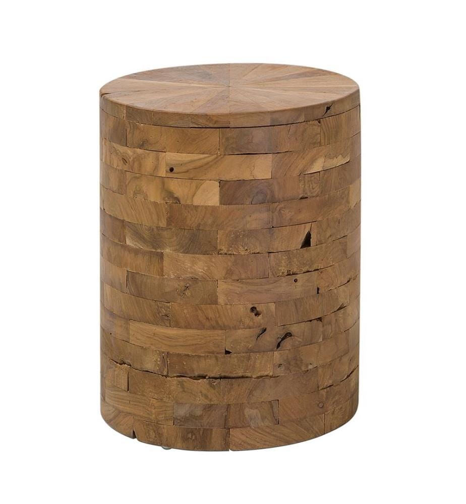 Table d'appoint BRANT Teck Marron