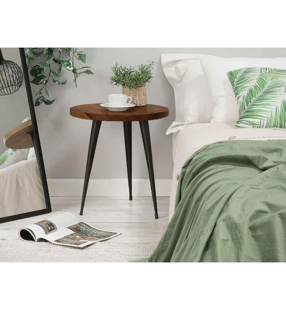 Beistelltisch DETAH Teakholz Dunkelbraun