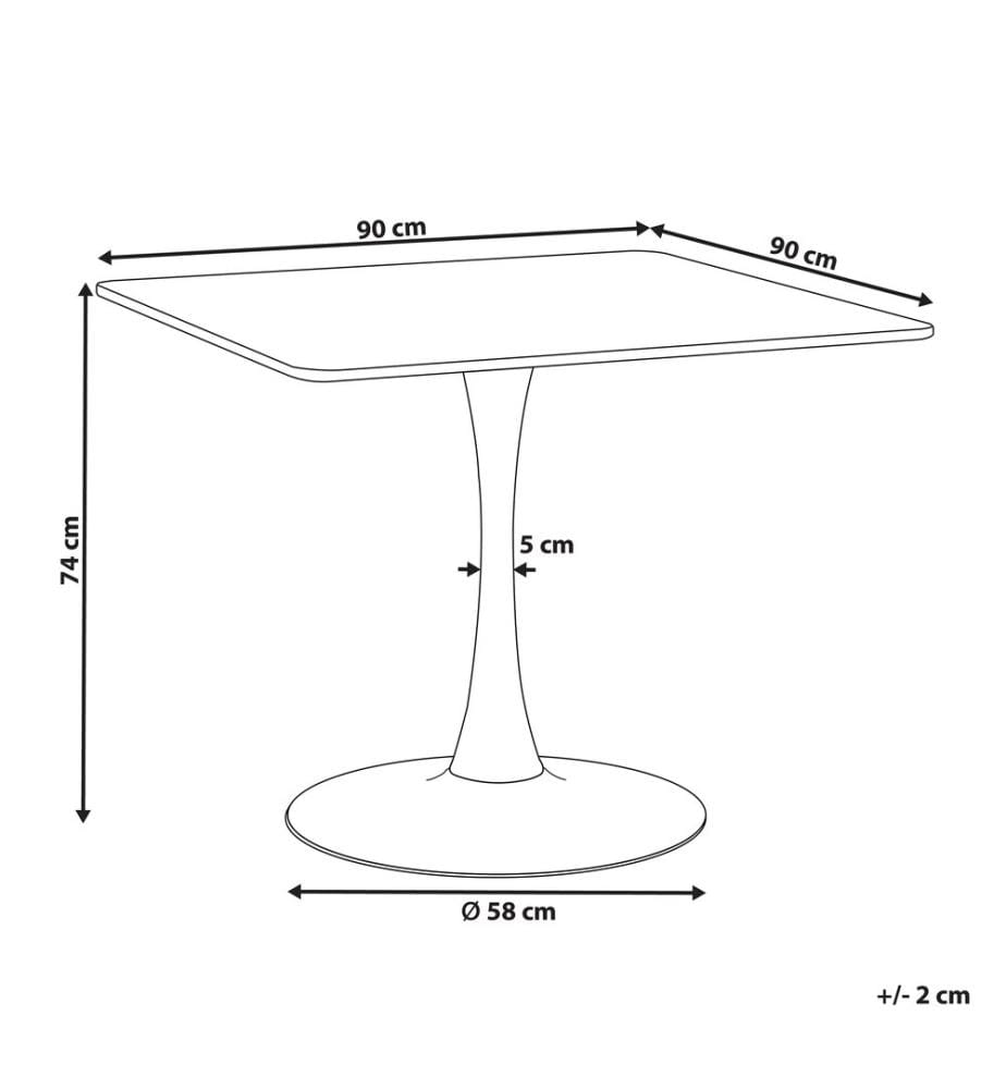 Table de repas BOCA Frêne clair 90 cm 90 cm