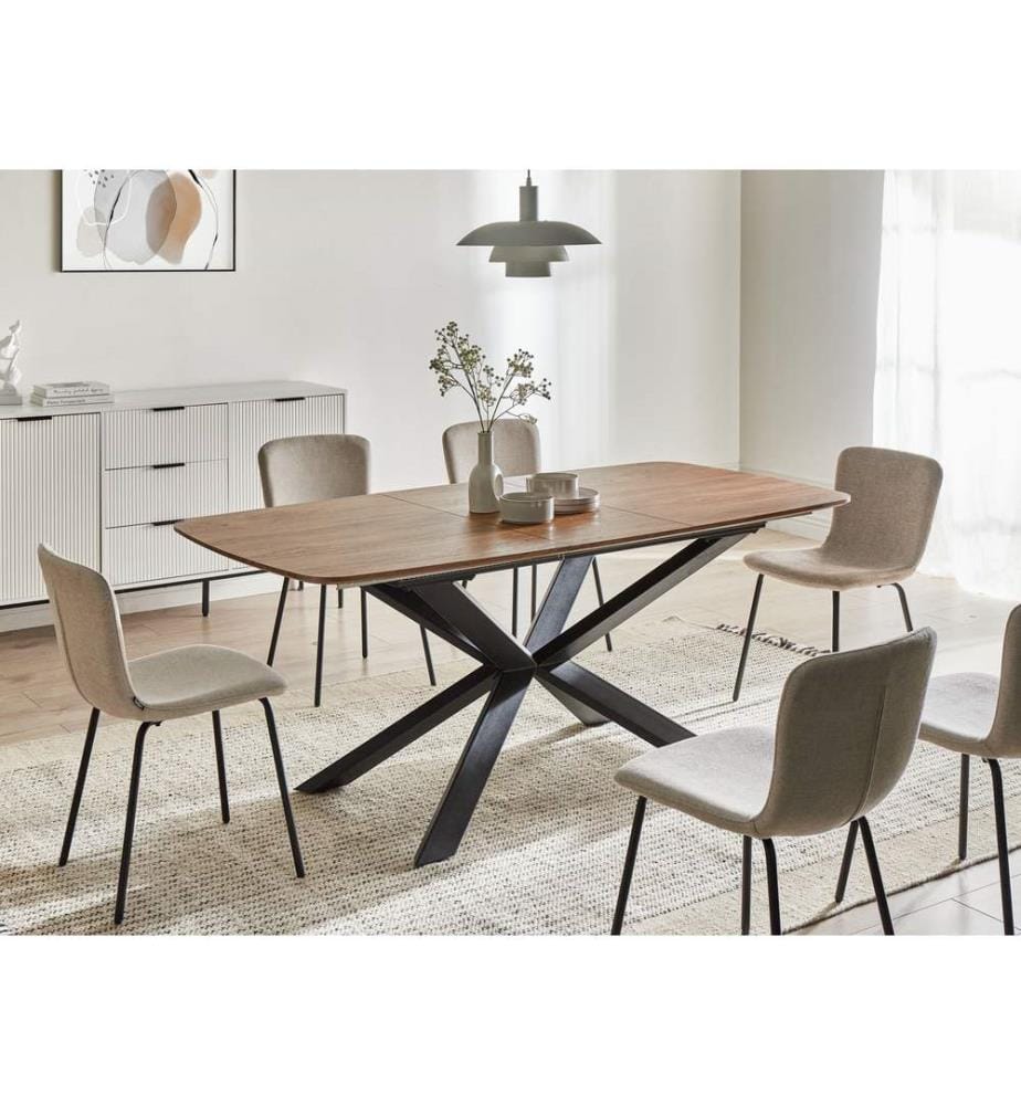 Table de salle à manger extensible GAIRDNER Marron 140/180 cm 90 cm