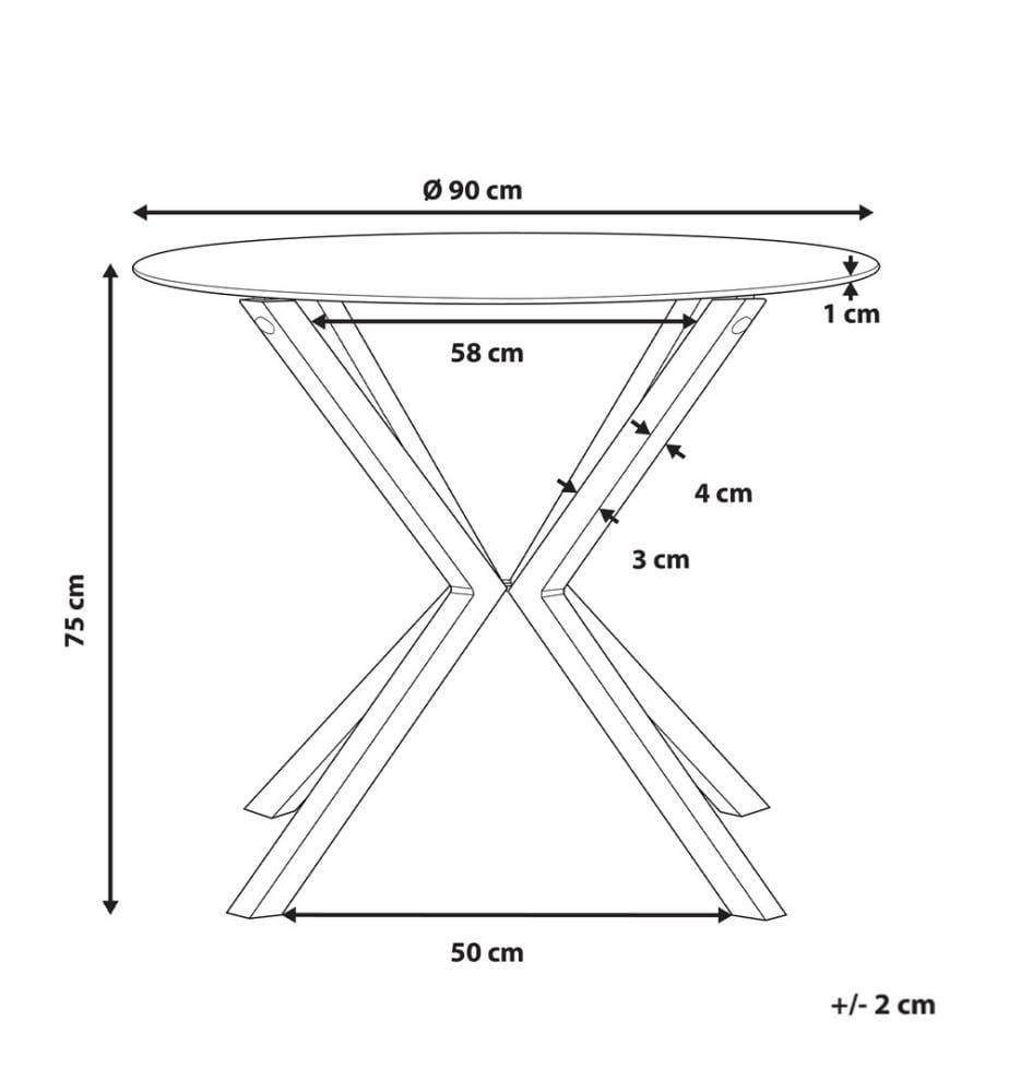 Table de repas ALTURA Transparent 90 cm 90 cm