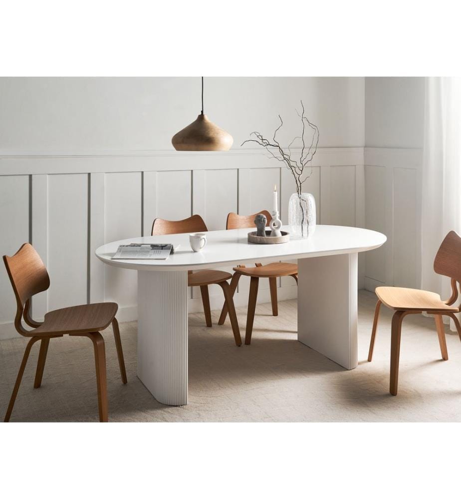 Table de repas MOBERLY Blanc 180 cm 90 cm