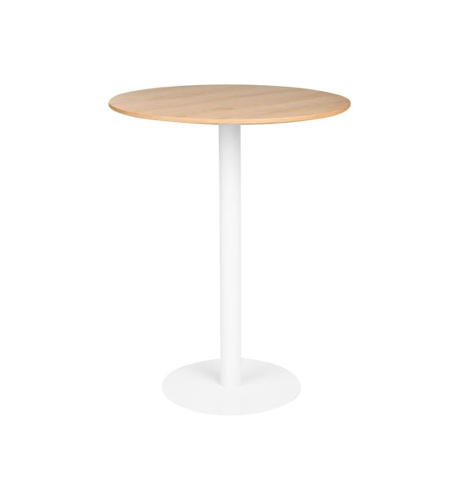 Table de bar MORELLA Marron clair/blanc 80 cm 80 cm