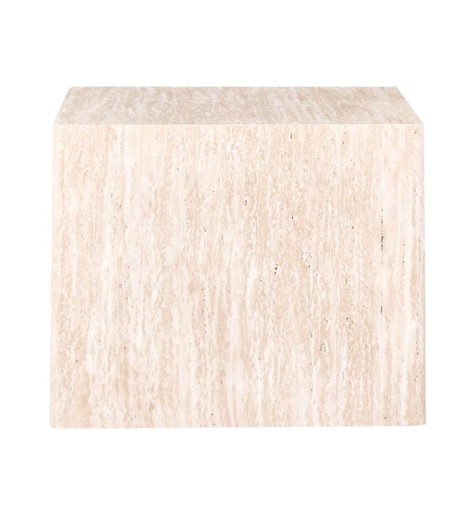 Lot de 2 tables basses TERO Effet travertin