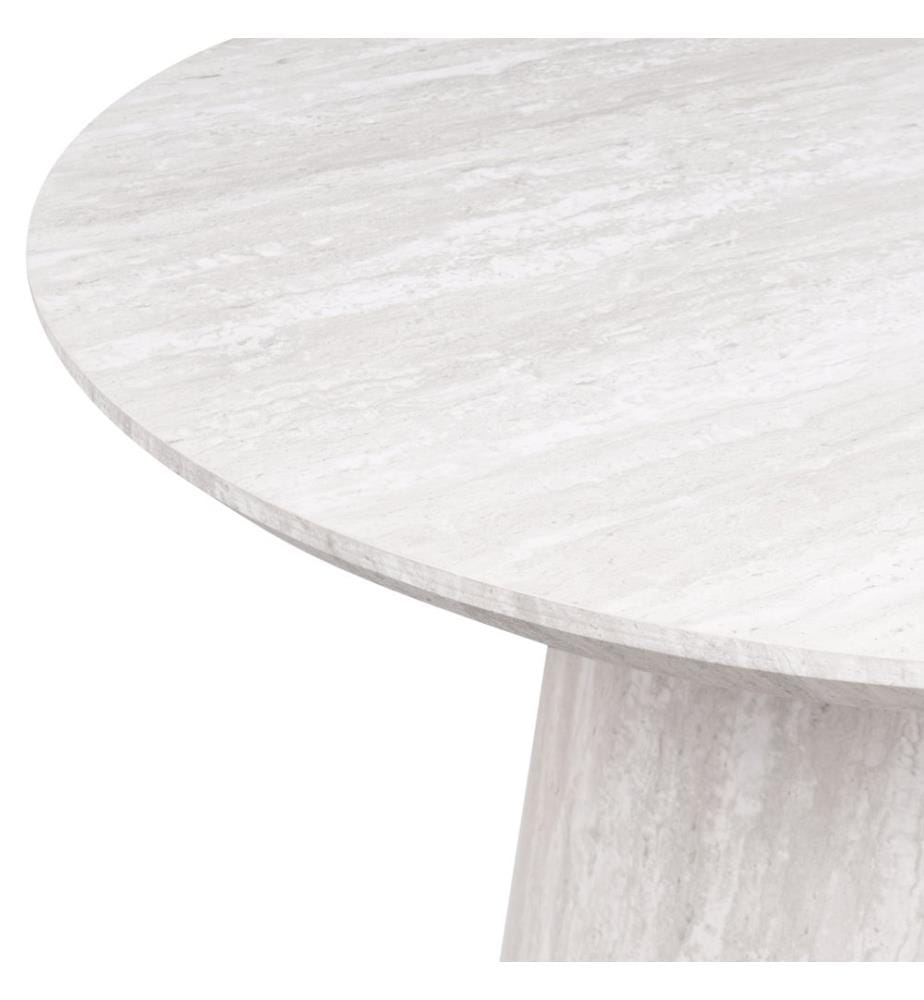 Table de repas LUMAN Effet travertin 220 cm 95 cm