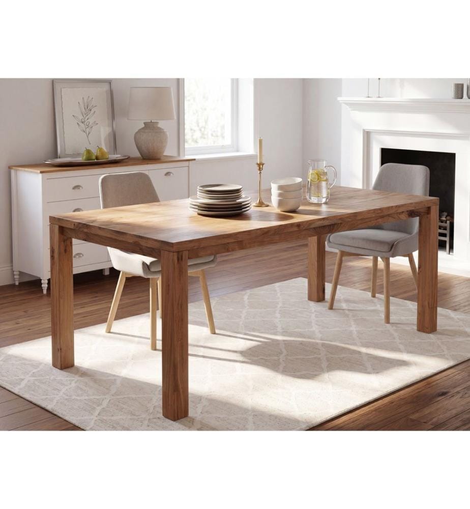 Table de salle à manger de jardin pour 6 personnes TESA Marron 180 cm 90 cm Acacia