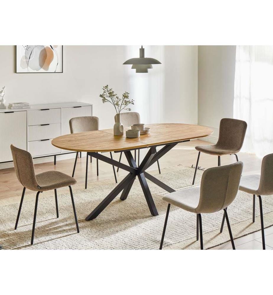 Table de salle à manger extensible MACQUARIE Marron 140/180 cm 90 cm