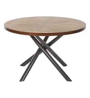 Table de repas LORENZO Frêne marron 120 cm 120 cm