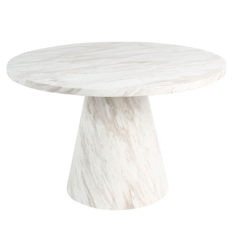 Table de repas MERE Marbre blanc 120 cm 120 cm