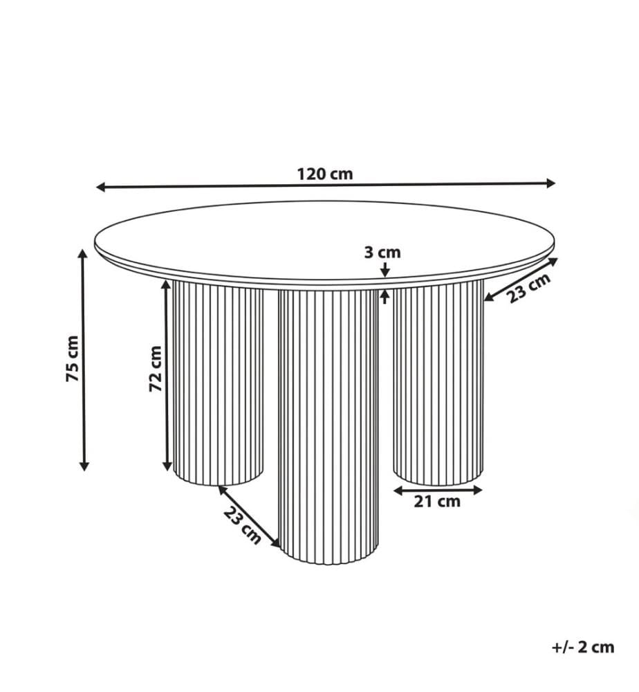 Table de repas TULEMALU Noir 120 cm 120 cm