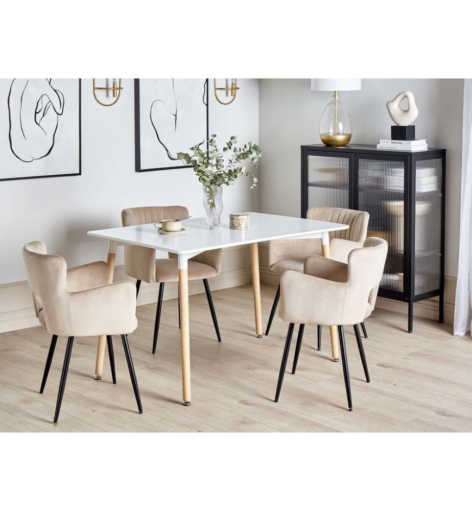 Table de repas NEWBERRY Blanc 120 cm 80 cm