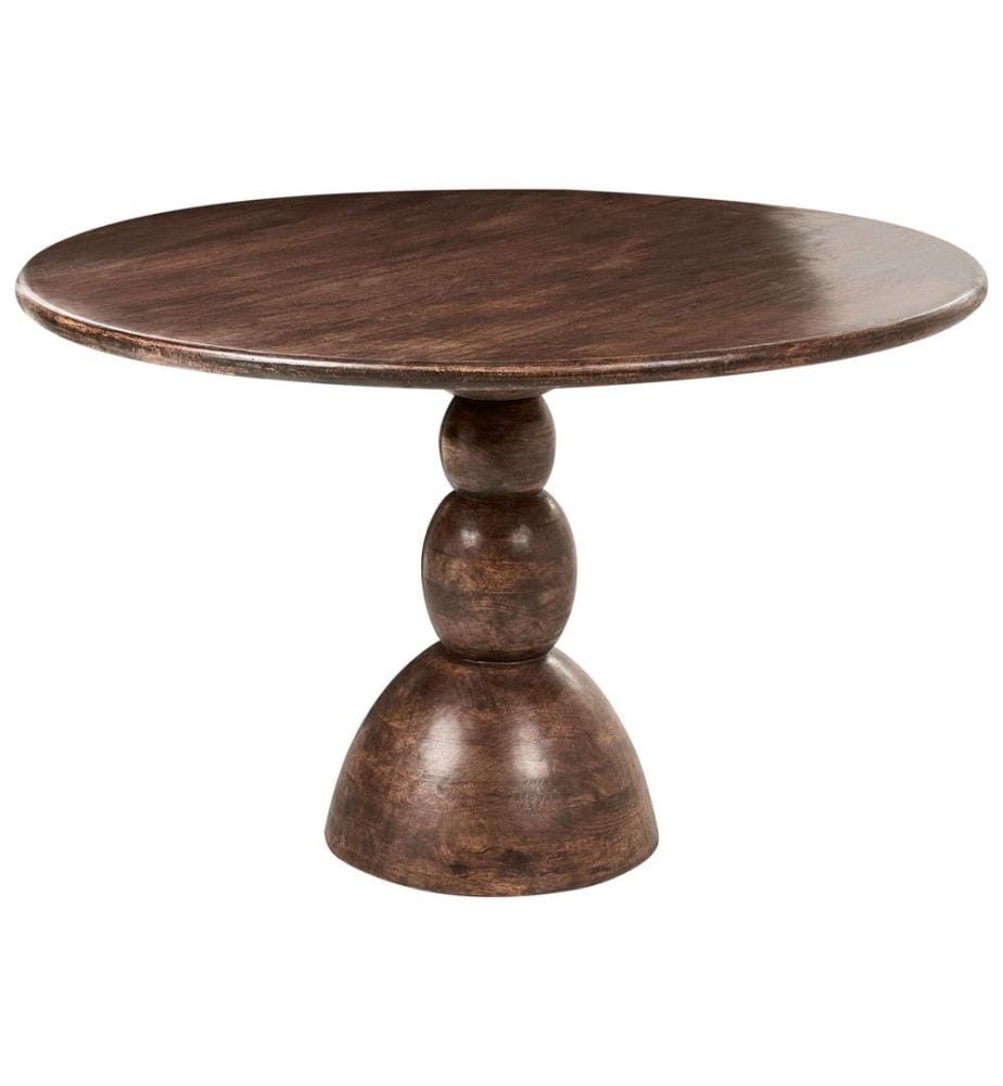 Esstisch SILVON Dunkelbraun 120 cm 120 cm Mangoholz