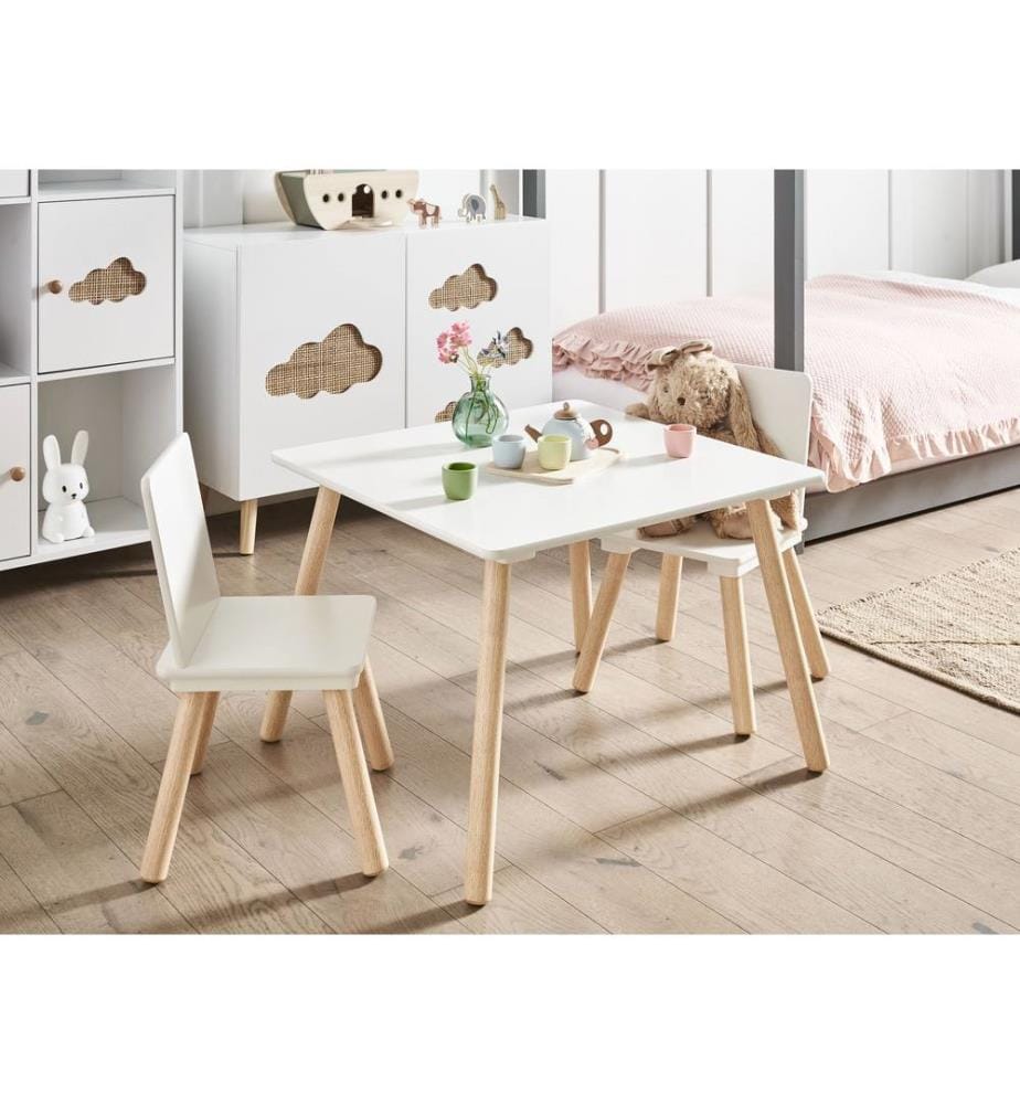 Table et chaises pour enfants WRINGLEY Blanc