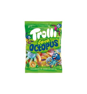 TROLLI - Bonbons gommeux pieuvre aigre 100 g